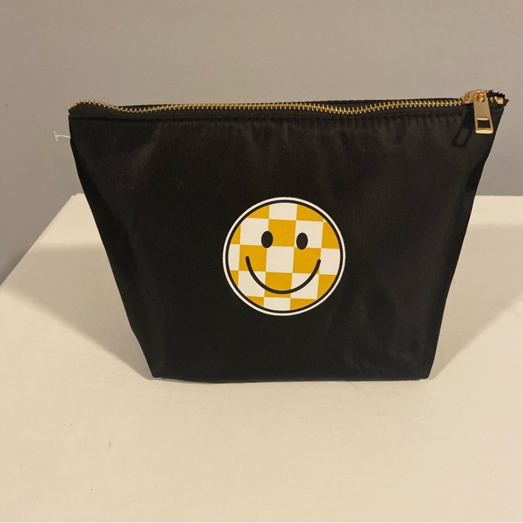 2/$20 Black Smiley Face Travel Bag